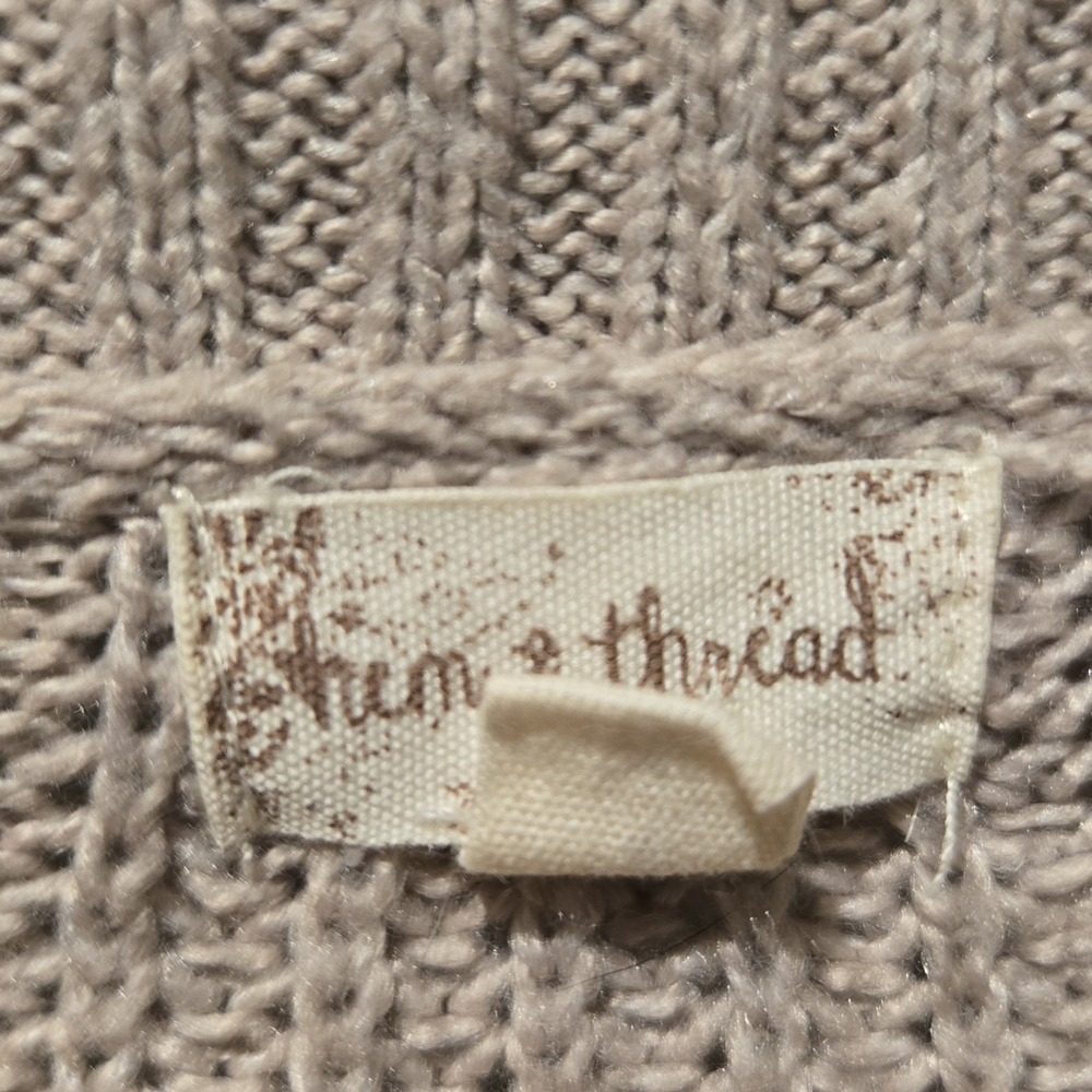 HEM & THREAD Anthropologie Knit Cardigan Sweater Women's Small Open Front - Picture 2 of 4